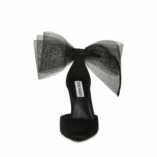 Women VALENTEEN BLACK SATIN Black Satin Steve Madden Heels Women VALENTEEN BLACK SATIN Black Satin Steve Madden Heels
