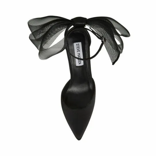 Women VALENTEEN BLACK SATIN Black Satin Steve Madden Heels Women VALENTEEN BLACK SATIN Black Satin Steve Madden Heels
