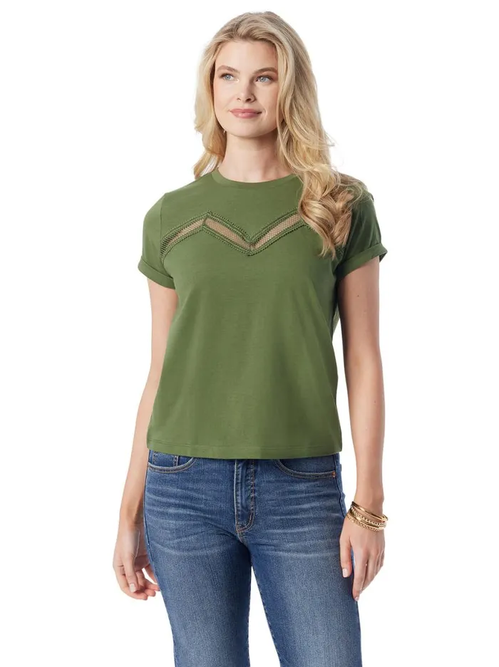 Women Valeriya Tee In Bronze Green Jessica Simpson Tops and Tees