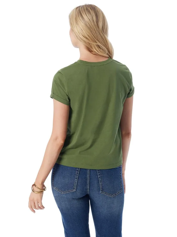 Women Valeriya Tee In Bronze Green Jessica Simpson Tops and Tees