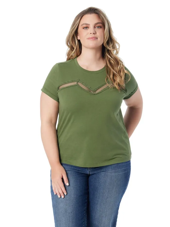 Women Valeriya Tee In Bronze Green Jessica Simpson Tops and Tees