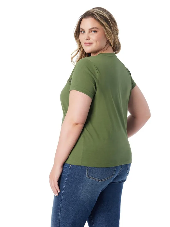 Women Valeriya Tee In Bronze Green Jessica Simpson Tops and Tees