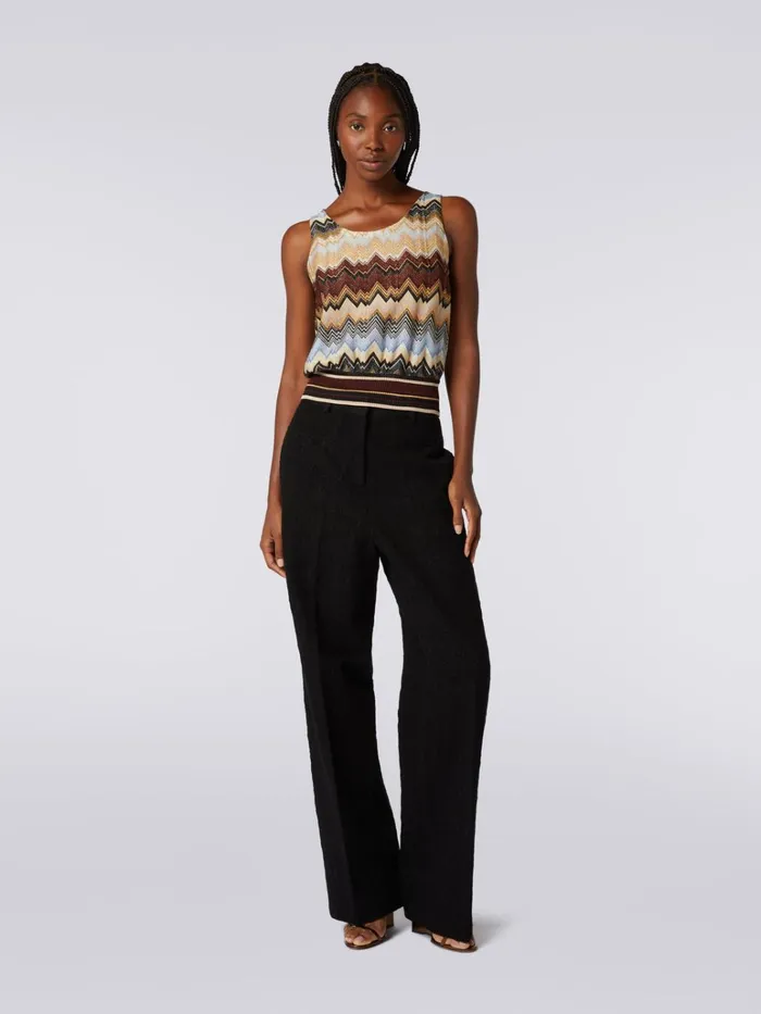 Women Viscose Chevron Tank Top With Lurex Multicoloured Missoni Tshirts And Tops Women Viscose Chevron Tank Top With Lurex Multicoloured Missoni Tshirts And Tops
