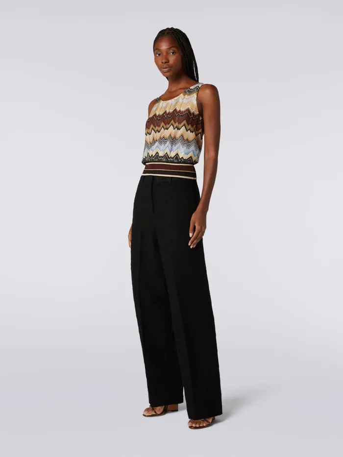 Women Viscose Chevron Tank Top With Lurex Multicoloured Missoni Tshirts And Tops Women Viscose Chevron Tank Top With Lurex Multicoloured Missoni Tshirts And Tops