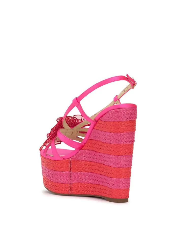 Women Visela Flower Wedge Sandal In Flamingo Pink Jessica Simpson Wedges