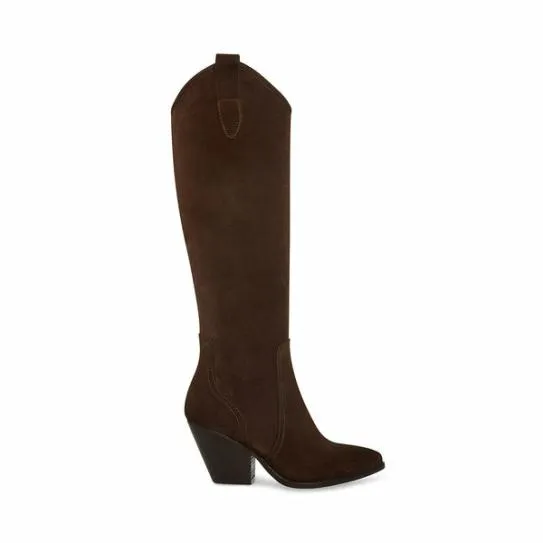 Women VITTORIA BROWN SUEDE Brown Suede Steve Madden Boots and Booties