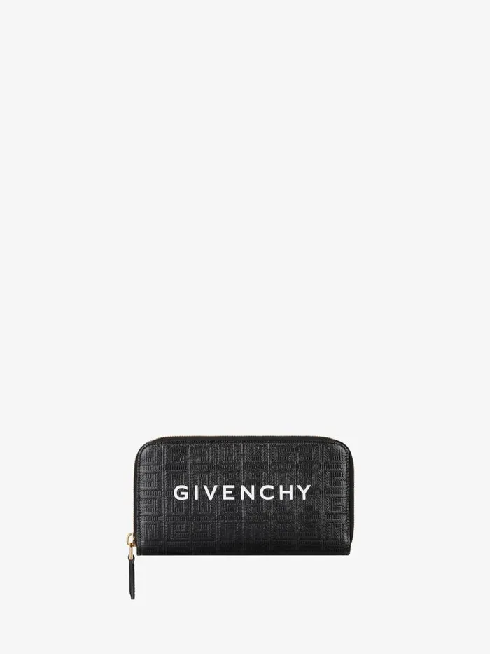 Women Wallets and Card Holders Givenchy GCut Wallet In 4G Coated Canvas And Leather Black