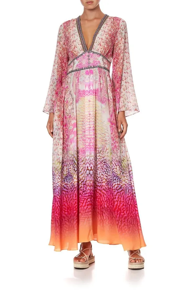 Women Wedding Guest Dresses Camilla Kimono Sleeve Dress With Shirring Detail Serpentine Dreams