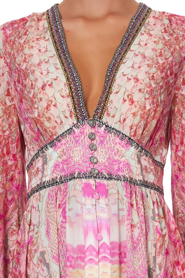 Women Wedding Guest Dresses Camilla Kimono Sleeve Dress With Shirring Detail Serpentine Dreams