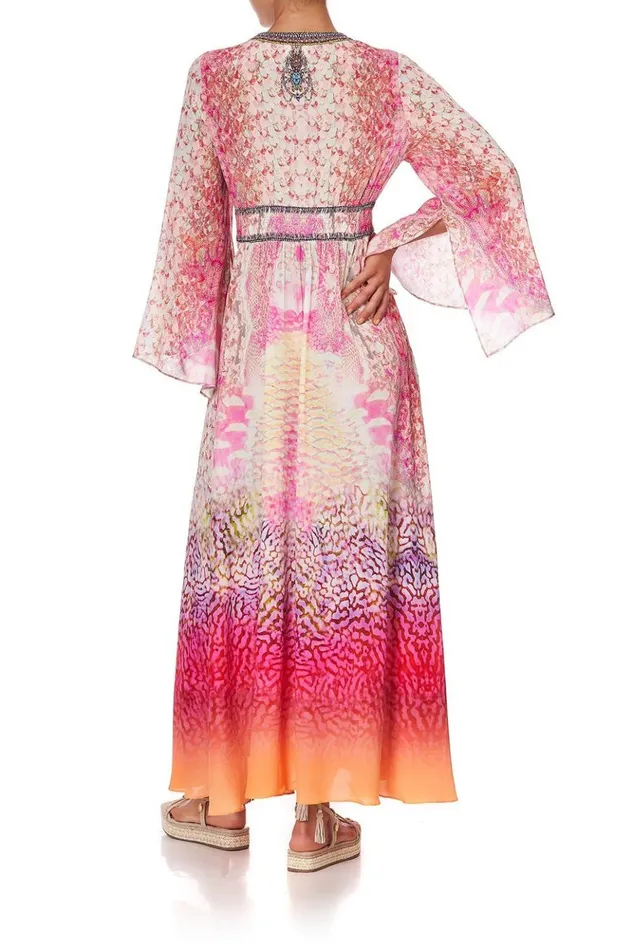 Women Wedding Guest Dresses Camilla Kimono Sleeve Dress With Shirring Detail Serpentine Dreams