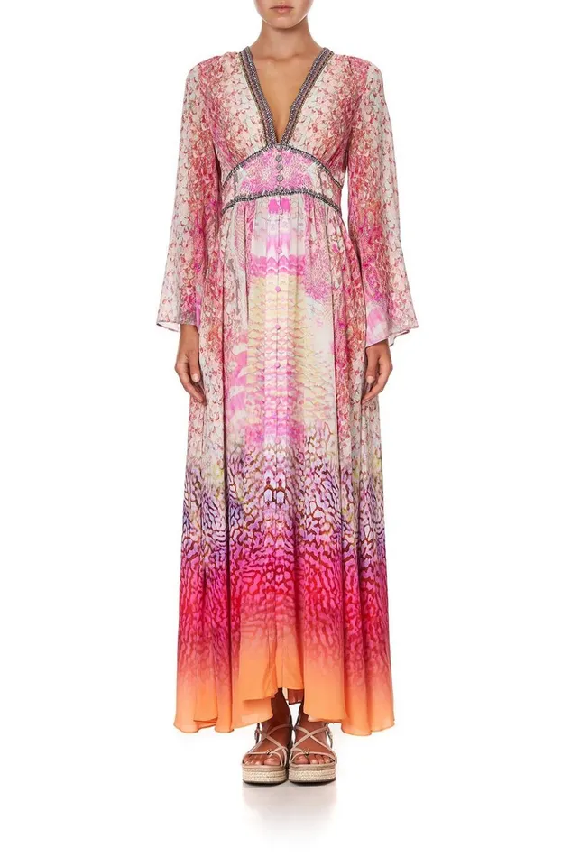 Women Wedding Guest Dresses Camilla Kimono Sleeve Dress With Shirring Detail Serpentine Dreams