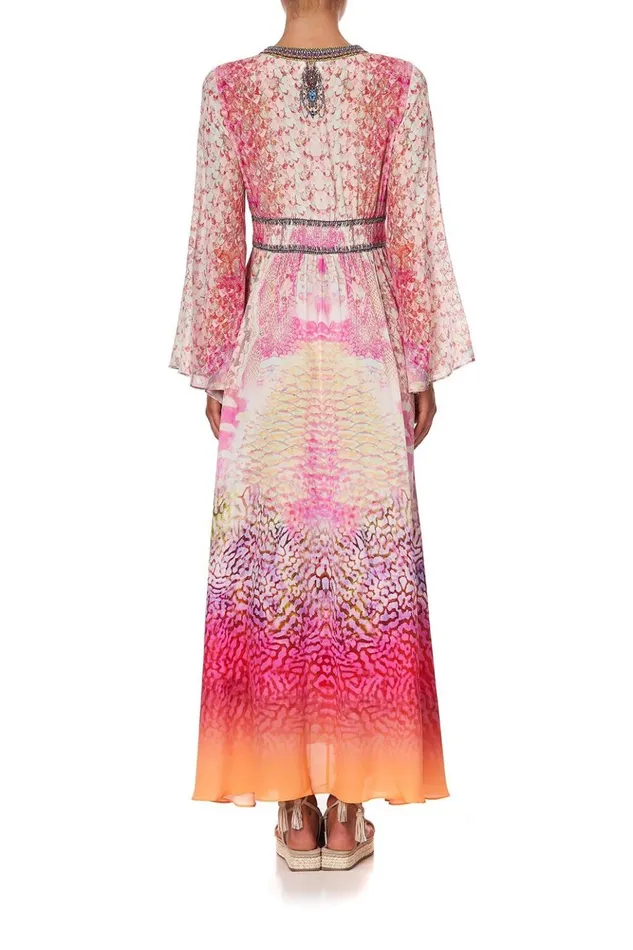 Women Wedding Guest Dresses Camilla Kimono Sleeve Dress With Shirring Detail Serpentine Dreams