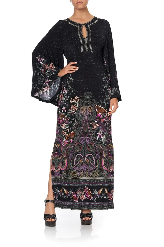 Women Wedding Guest Dresses Camilla Wide Sleeve Jersey Dress Restless Nights