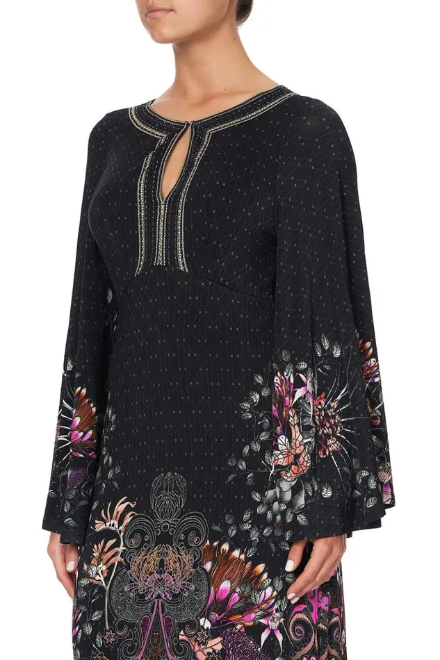 Women Wedding Guest Dresses Camilla Wide Sleeve Jersey Dress Restless Nights