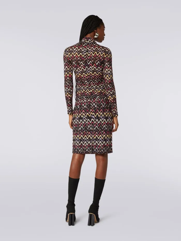 Women Wool And Viscose Longuette Skirt With Wave Pattern Multicoloured Missoni Skirts Women Wool And Viscose Longuette Skirt With Wave Pattern Multicoloured Missoni Skirts