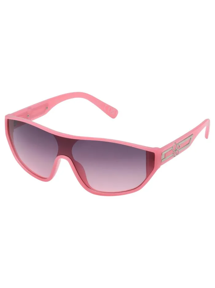 Women WrapAround Shield Sunglasses In Cream and Pink Jessica Simpson Sunglasses