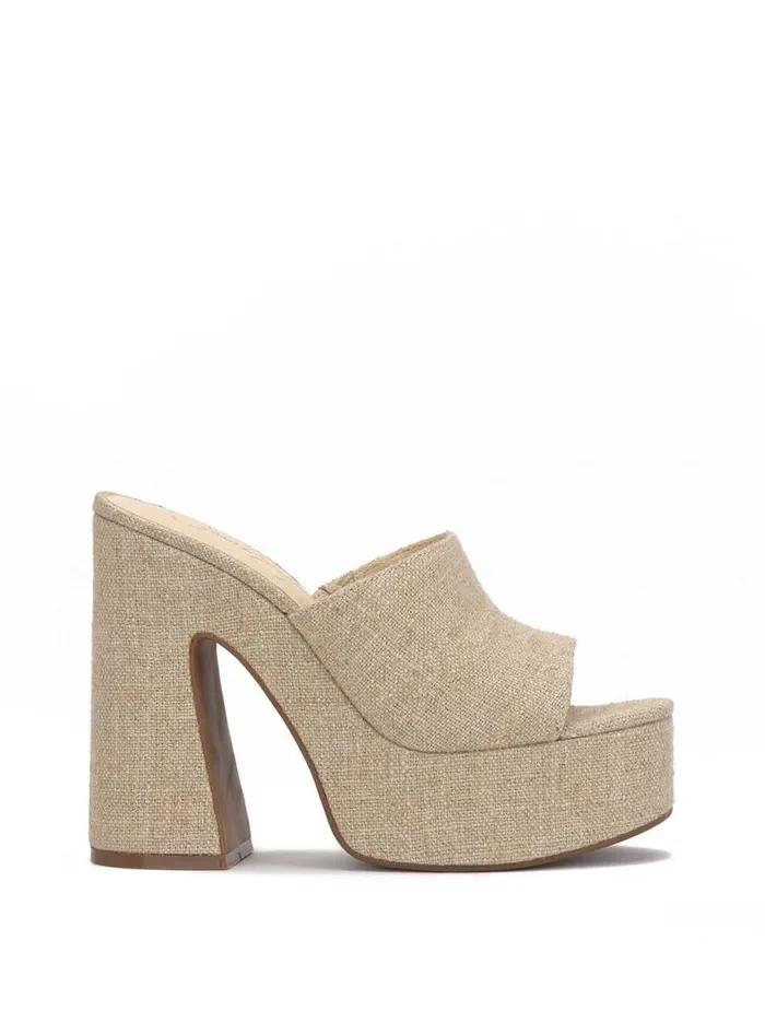 Women Xona Platform Sandal In Natural Jessica Simpson Slides and Mules