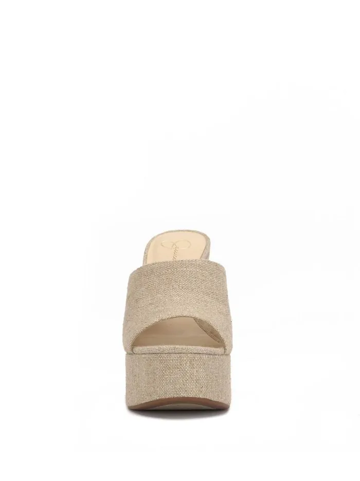 Women Xona Platform Sandal In Natural Jessica Simpson Slides and Mules