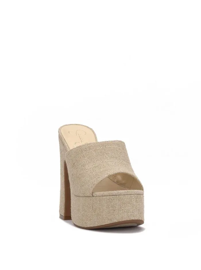 Women Xona Platform Sandal In Natural Jessica Simpson Slides and Mules