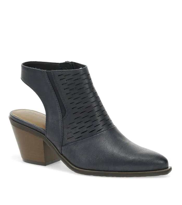 Women Yangley Block Heel Bootie Navy Baretraps Booties