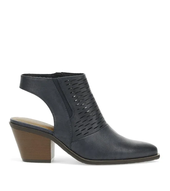 Women Yangley Block Heel Bootie Navy Baretraps Booties