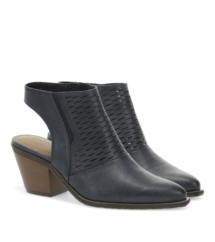 Women Yangley Block Heel Bootie Navy Baretraps Booties