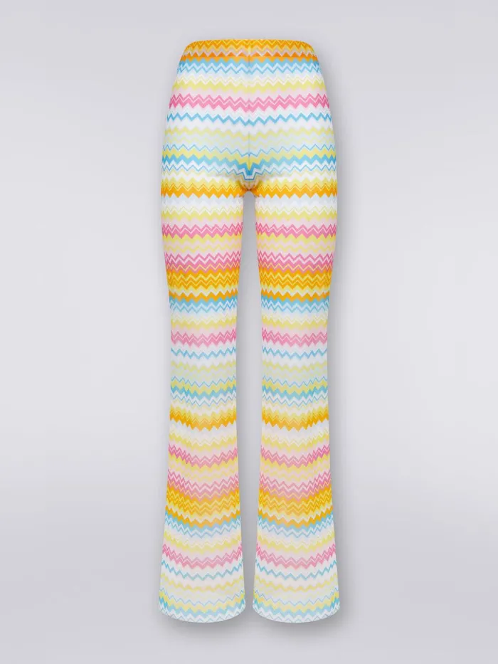 Women Zigzag Print Tulle Trousers Multicoloured Missoni Beachwear
