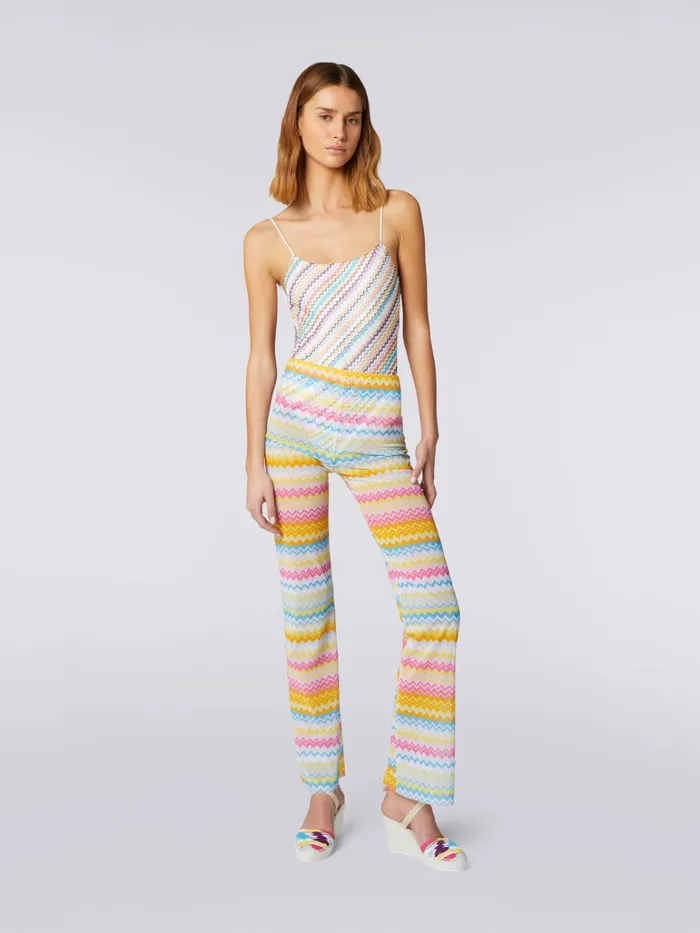 Women Zigzag Print Tulle Trousers Multicoloured Missoni Beachwear