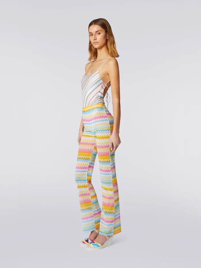 Women Zigzag Print Tulle Trousers Multicoloured Missoni Beachwear