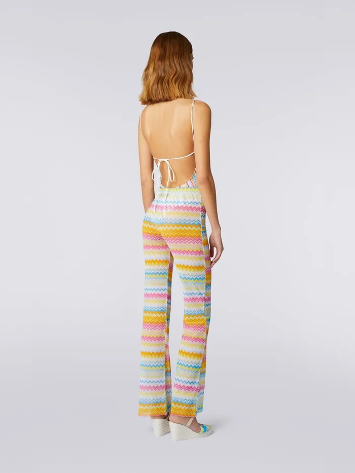 Women Zigzag Print Tulle Trousers Multicoloured Missoni Beachwear