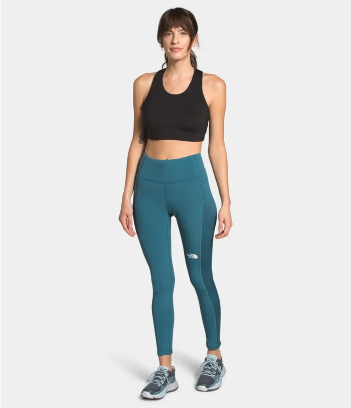 Womens The North Face Active Bottoms Winter Warm HighRise Tights Mallard Blue