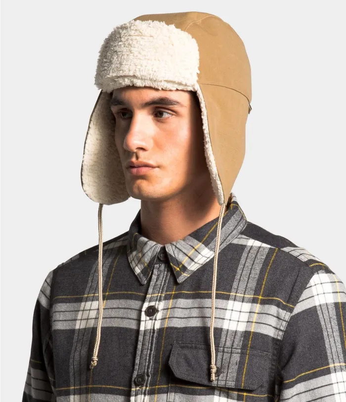 Womens The North Face Beanies and Scarves Canvas Trapper Utility Brown