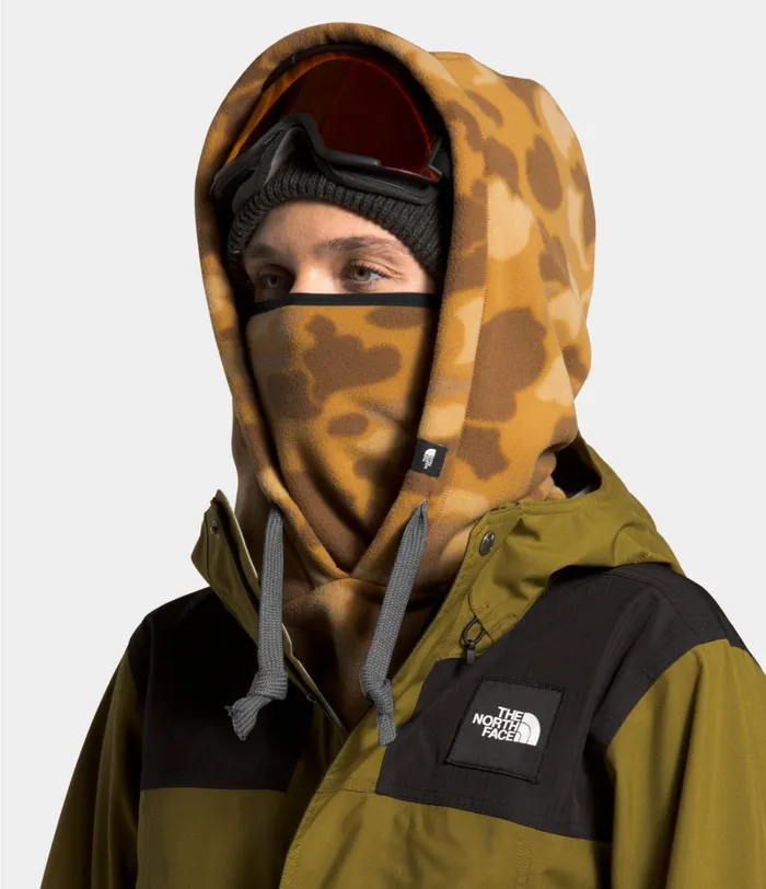 Womens The North Face Beanies and Scarves Whimzy Powder Hood Timber Tan Tonal Duck Camo Print