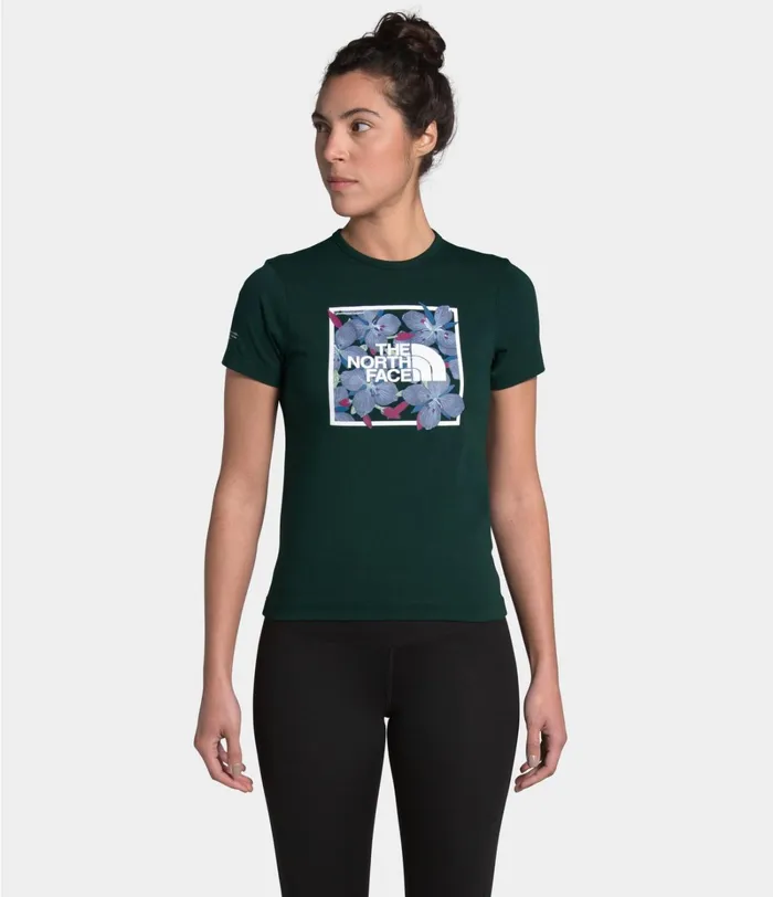 Womens The North Face Casual Tops SHORT SLEEVE HIMALAYAN BOTTLE SOURCE TEE Scarab Green Womens The North Face Casual Tops SHORT SLEEVE HIMALAYAN BOTTLE SOURCE TEE Scarab Green