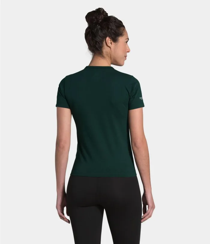 Womens The North Face Casual Tops SHORT SLEEVE HIMALAYAN BOTTLE SOURCE TEE Scarab Green