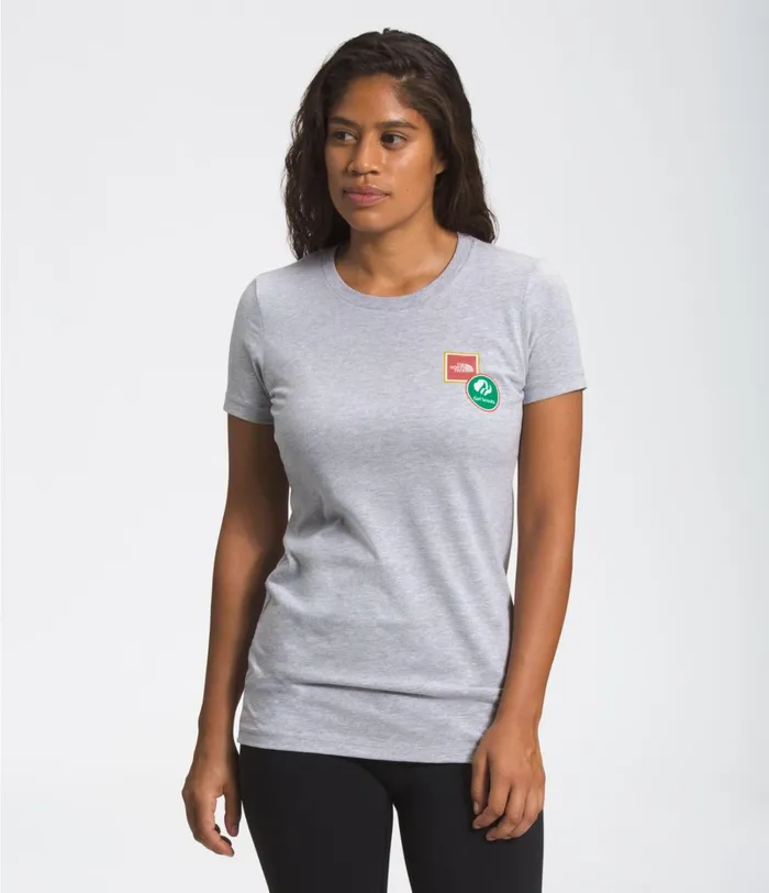 Womens The North Face Casual Tops TNF XGIRLSCOUTSSHORT SLEEVE TEE Athletic Heather