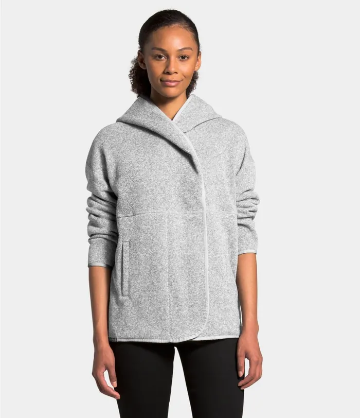 Womens The North Face Fleece Crescent Wrap Tnf Light Grey Heather