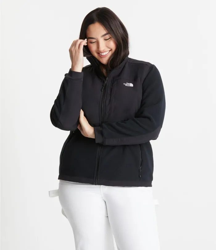 Womens The North Face Fleece Denali 2 Jacket Tnf Blacktnf White Logo