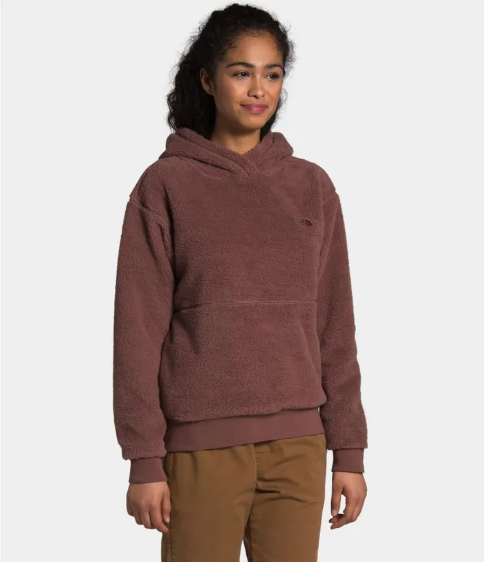 Womens The North Face Fleece W SHERPA PO HOODIE Marron Purple