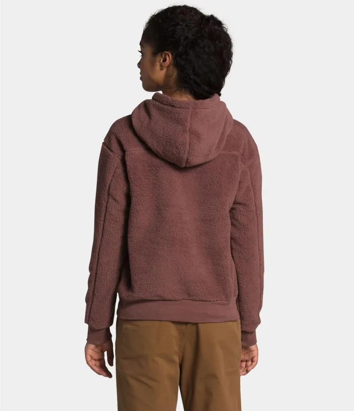 Womens The North Face Hoodies and Sweatshirts W SHERPA PO HOODIE Marron Purple
