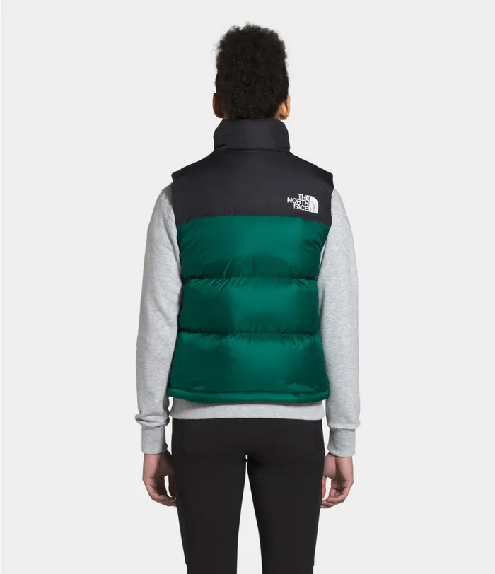 Womens The North Face Insulated and Down Jackets 1996 Retro Nuptse Vest Evergreen