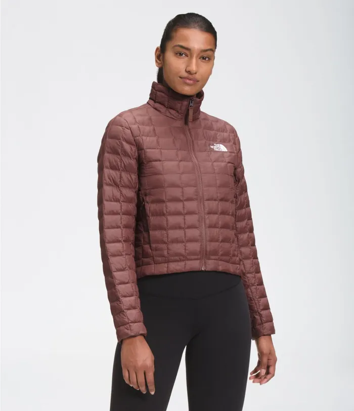 Womens The North Face Insulated and Down Jackets Thermoball Eco Crop Marron Purple Matte Womens The North Face Insulated and Down Jackets Thermoball Eco Crop Marron Purple Matte