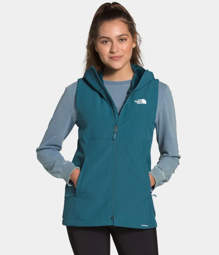 Womens The North Face Vests Shelbe Raschel Hooded Vest Mallard Blue