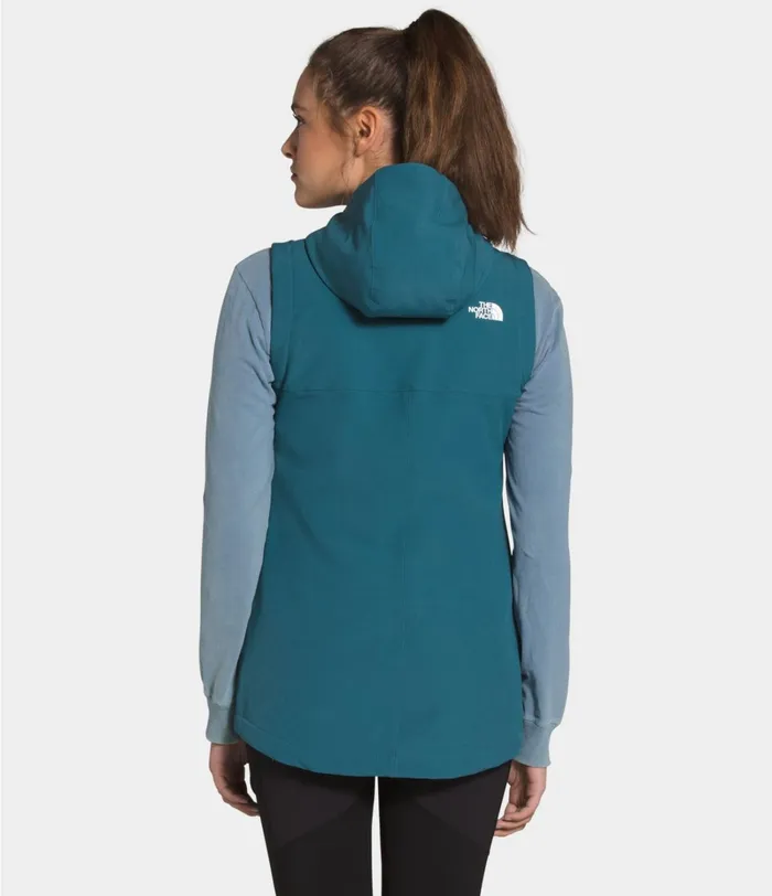 Womens The North Face Vests Shelbe Raschel Hooded Vest Mallard Blue