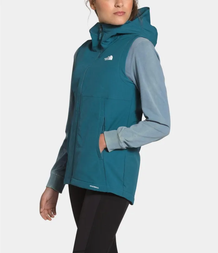 Womens The North Face Vests Shelbe Raschel Hooded Vest Mallard Blue