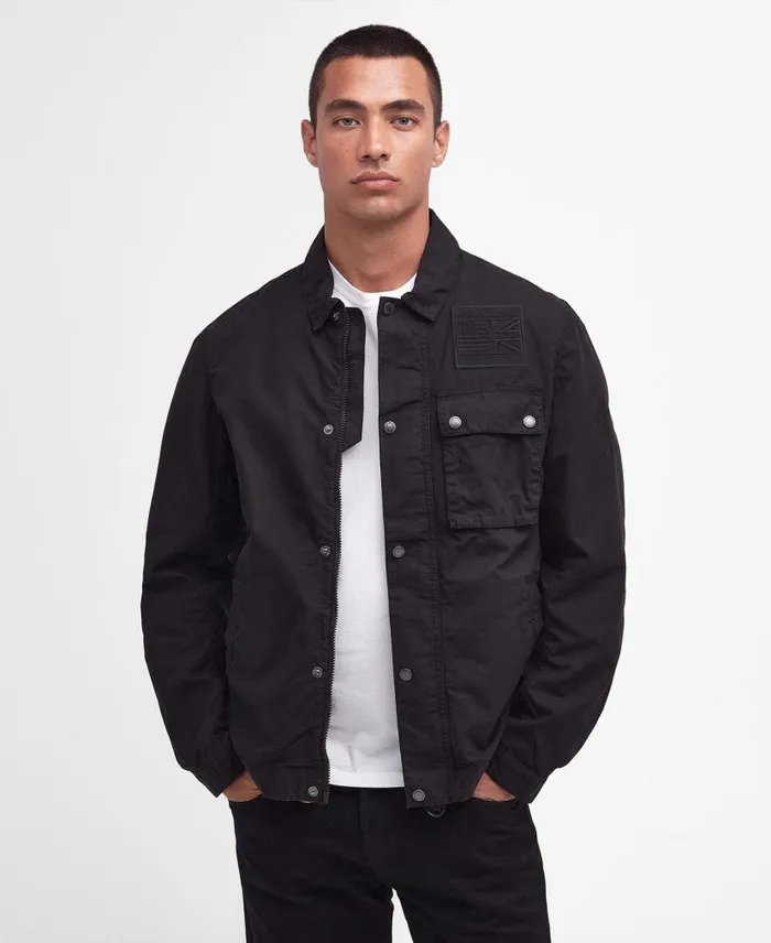 Workers Casual Jacket Washed Cobalt Men Barbour Casual Jackets