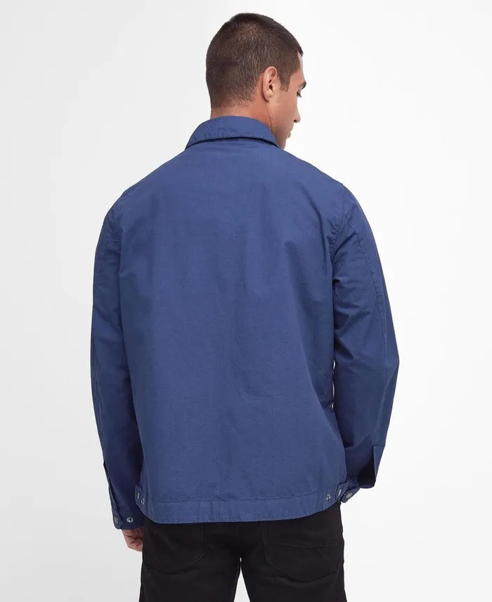 Workers Casual Jacket Washed Cobalt Men Barbour Casual Jackets