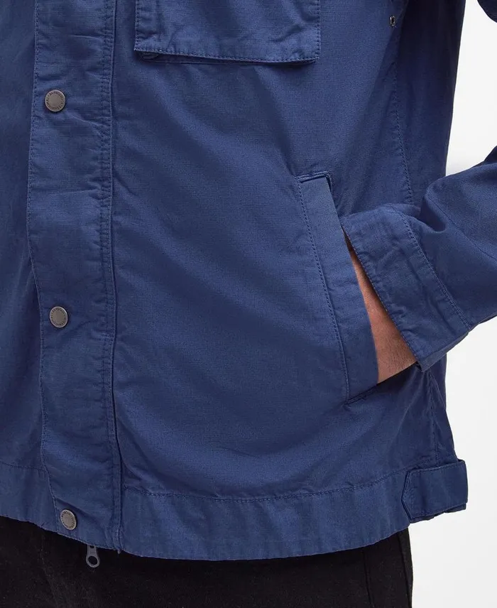 Workers Casual Jacket Washed Cobalt Men Barbour Casual Jackets