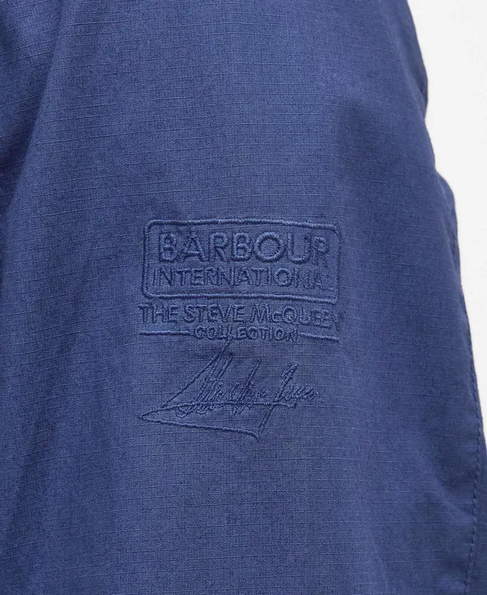 Workers Casual Jacket Washed Cobalt Men Barbour Casual Jackets