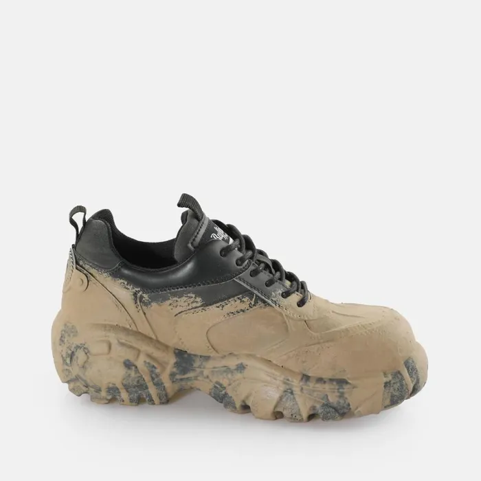 X Herrensauna Mudd Trakker Beige Buffalo Lace Up Shoes X Herrensauna Mudd Trakker Beige Buffalo Lace Up Shoes